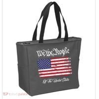 US Constitution We The People With Distressed Flag Tote Bag thumb 2