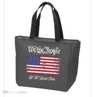 US Constitution We The People With Distressed Flag Tote Bag thumb 3