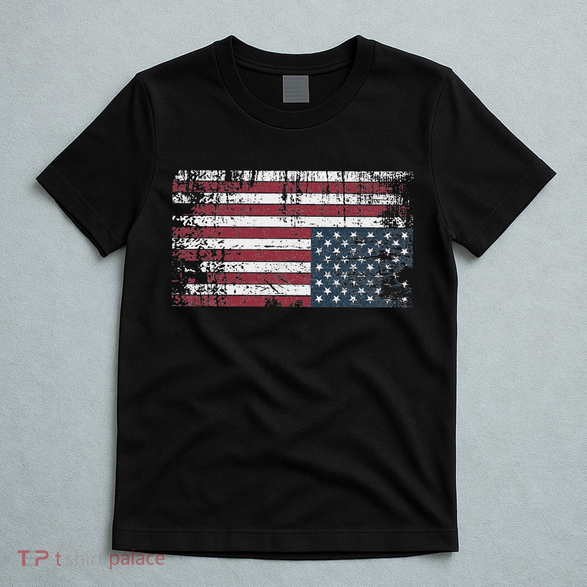 Upside Down American Flag Vintage Upside Down Usa Flag T-Shirt