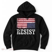 Upside Down American Flag Resist Distress United States Usa Hoodie thumb 0