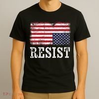 Upside Down American Flag Resist Distress United States Usa T-Shirt thumb 3