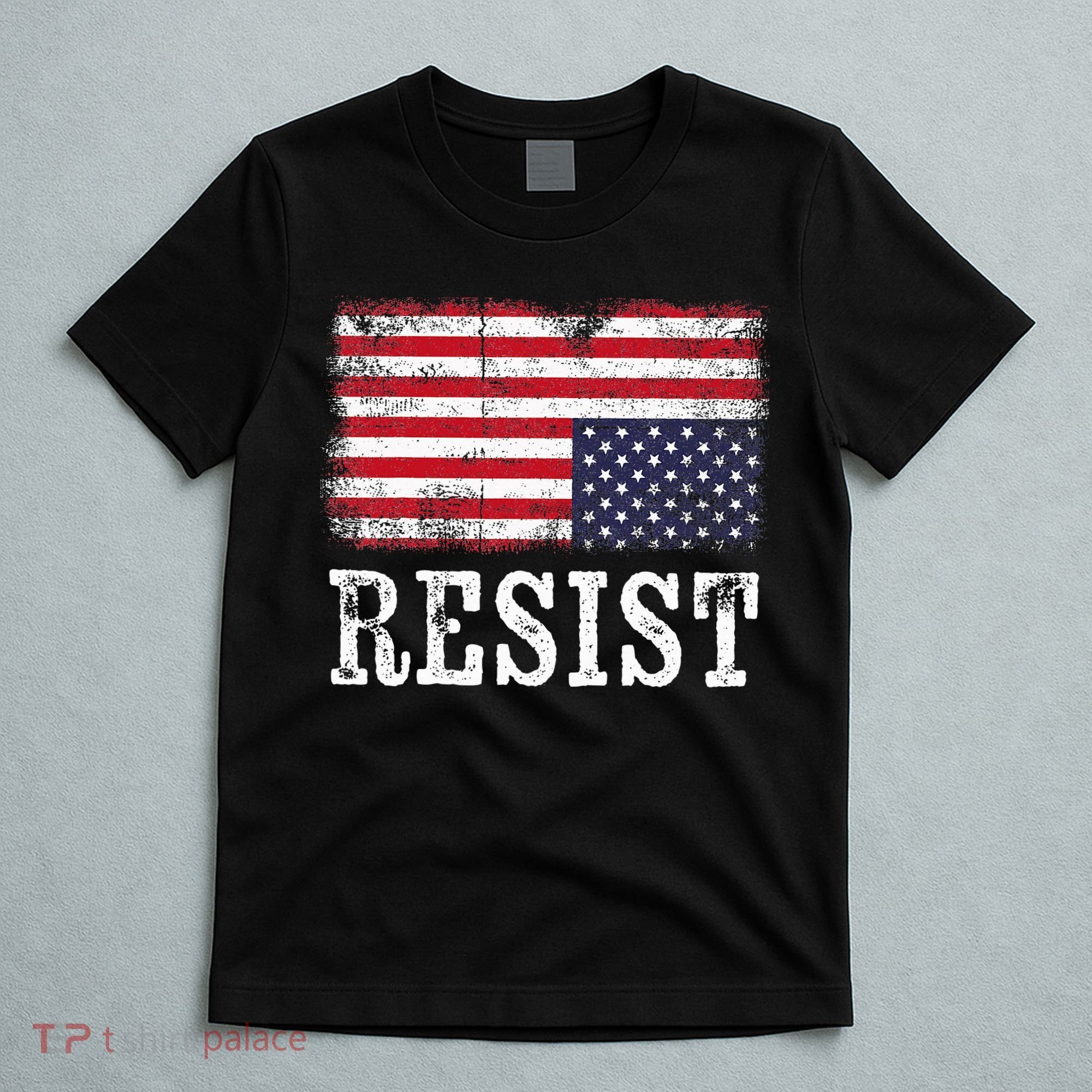 Upside Down American Flag Resist Distress United States Usa T-Shirt