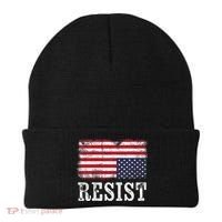 Upside Down American Flag Resist Distress United States Usa Beanie thumb 0