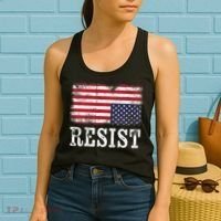 Upside Down American Flag Resist Distress United States Usa Women's Tank Top thumb 2