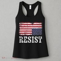 Upside Down American Flag Resist Distress United States Usa Women's Tank Top thumb 3