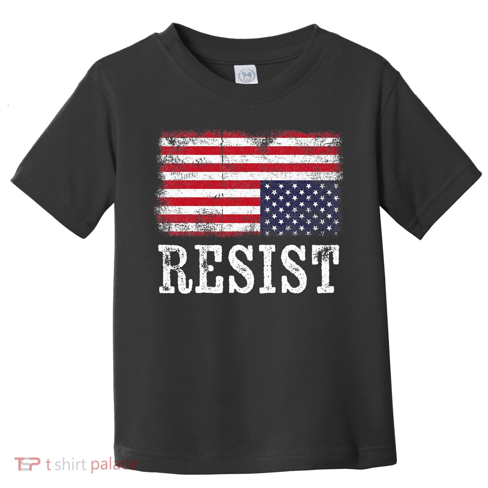 Upside Down American Flag Resist Distress United States Usa Toddler T-Shirt