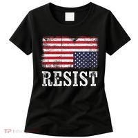 Upside Down American Flag Resist Distress United States Usa Women's T-Shirt thumb 0