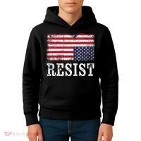 Upside Down American Flag Resist Distress United States Usa Kids Hoodie thumb 4