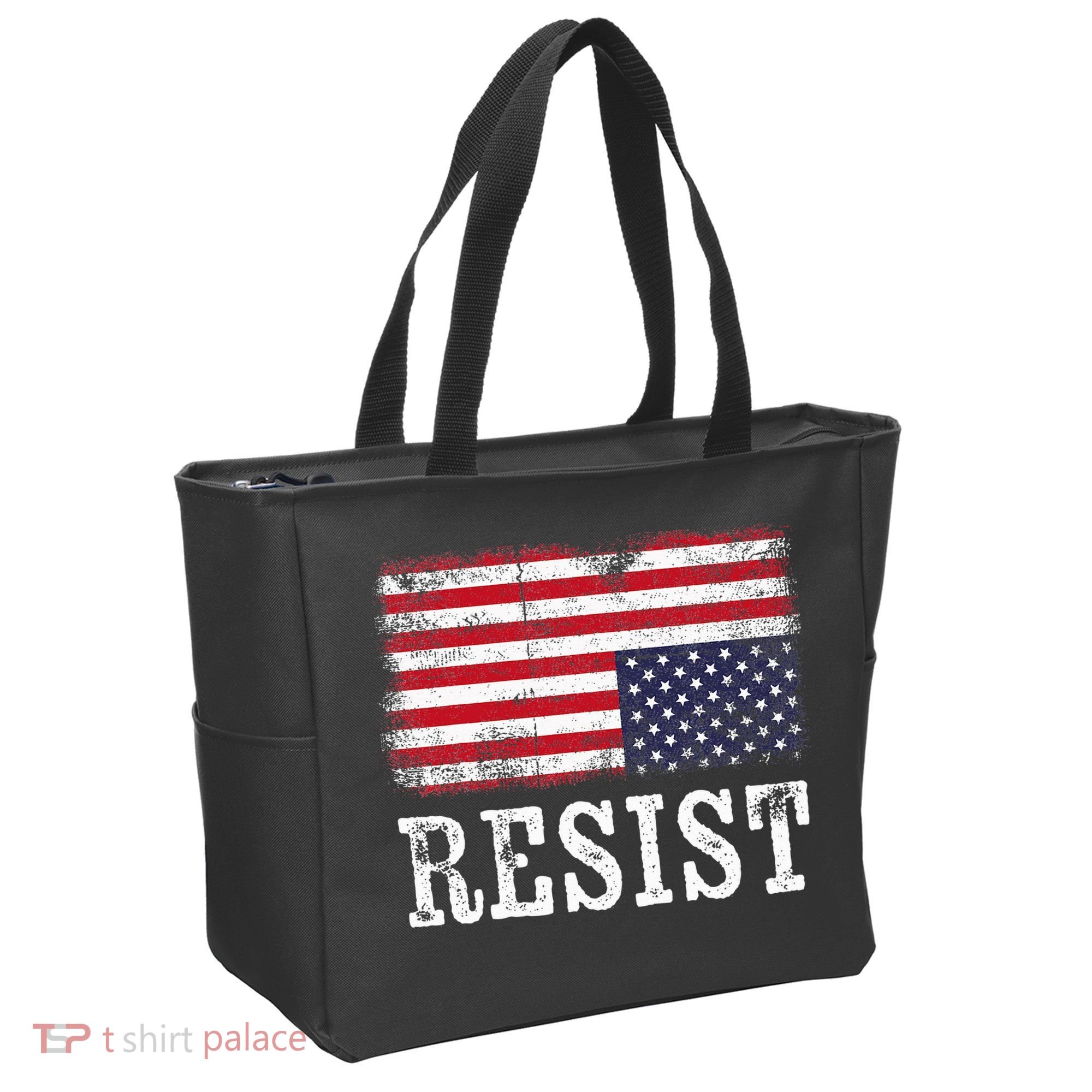 Upside Down American Flag Resist Distress United States Usa Tote Bag