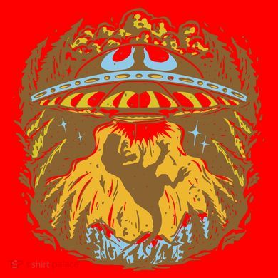 UFO Dinosaur Abduction Santa Hat