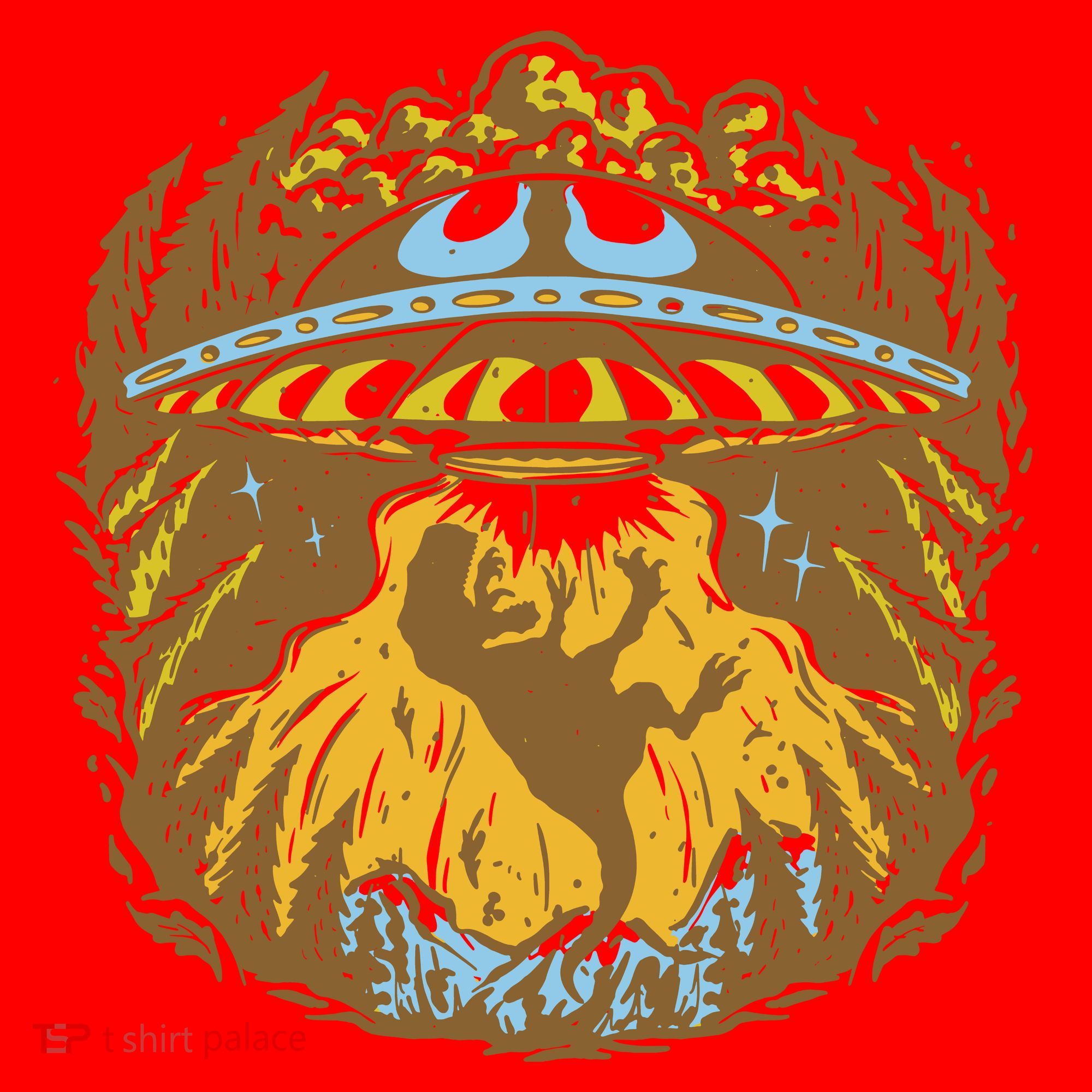 UFO Dinosaur Abduction Santa Hat