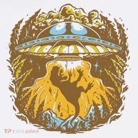 UFO Dinosaur Abduction Comfort Colors T-Shirt thumb 5