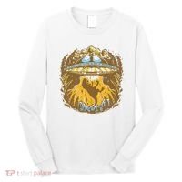 UFO Dinosaur Abduction Long Sleeve Shirt thumb 0