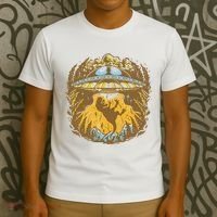 UFO Dinosaur Abduction T-Shirt thumb 3