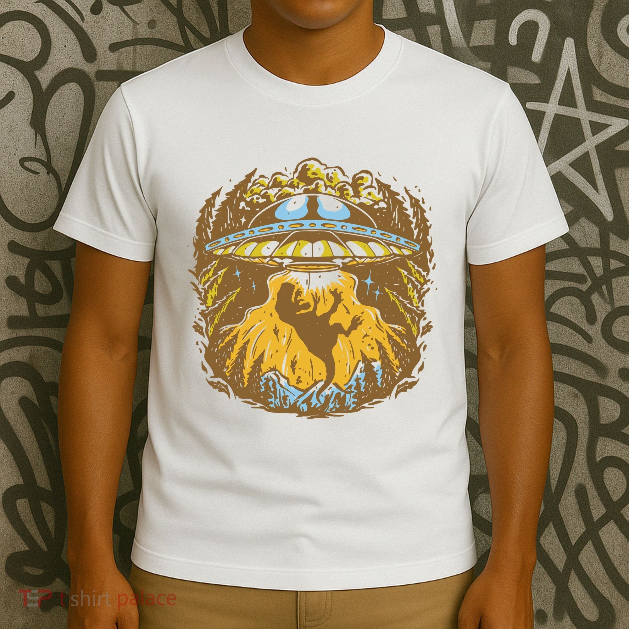 UFO Dinosaur Abduction T-Shirt