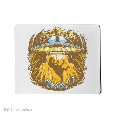 UFO Dinosaur Abduction Mousepad