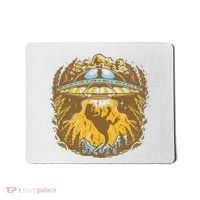 UFO Dinosaur Abduction Mousepad thumb 0