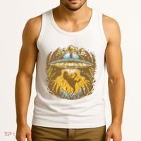UFO Dinosaur Abduction Tank Top thumb 3