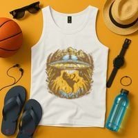 UFO Dinosaur Abduction Tank Top thumb 4
