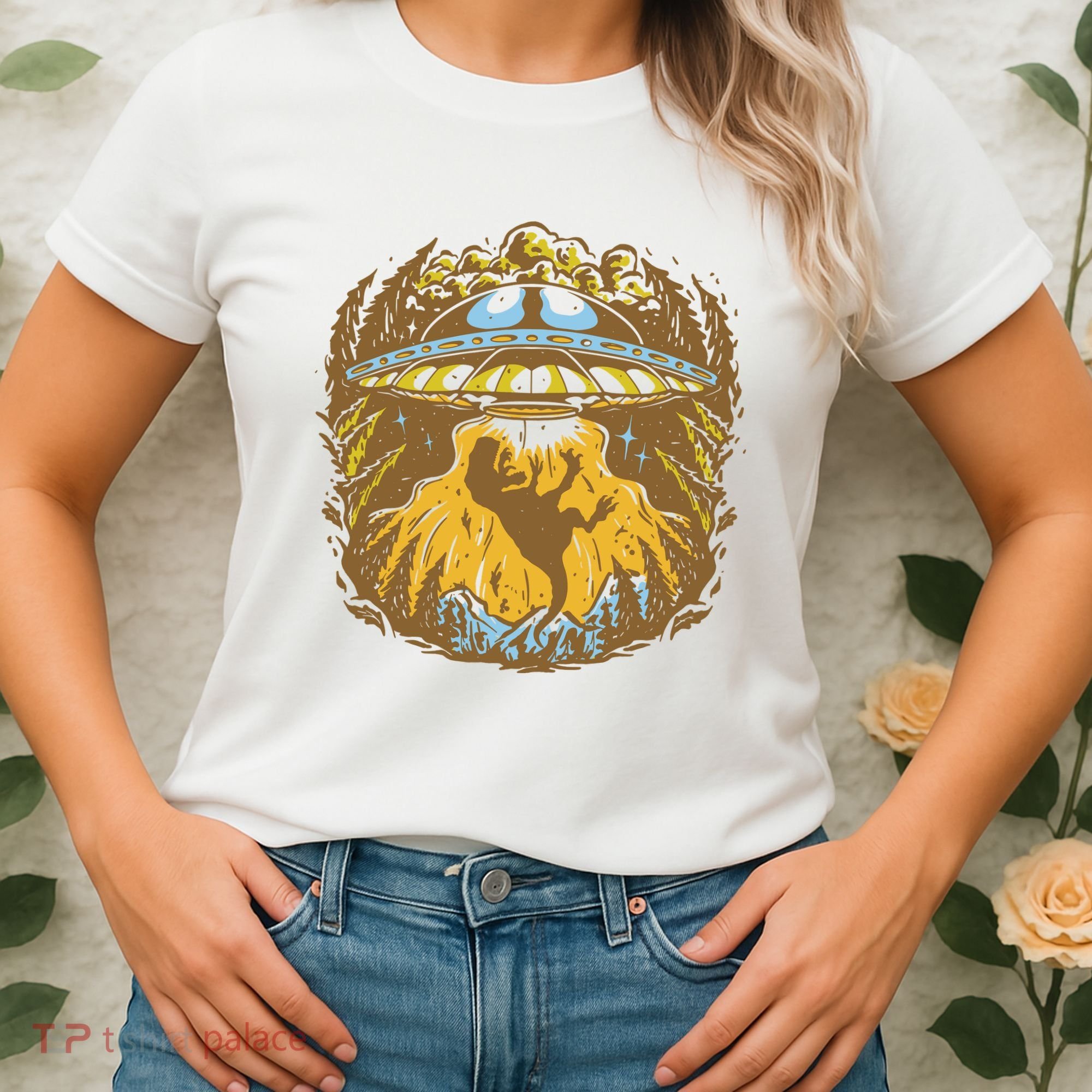 UFO Dinosaur Abduction Women's T-Shirt