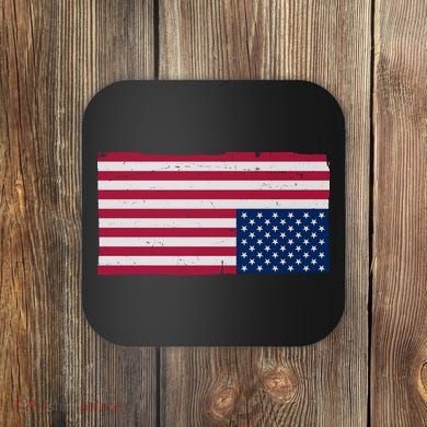 Upside Down American Flag Vintage Coaster