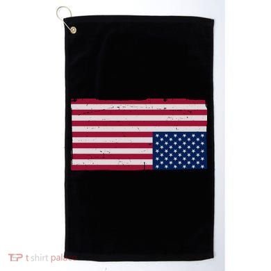 Upside Down American Flag Vintage Golf Towel