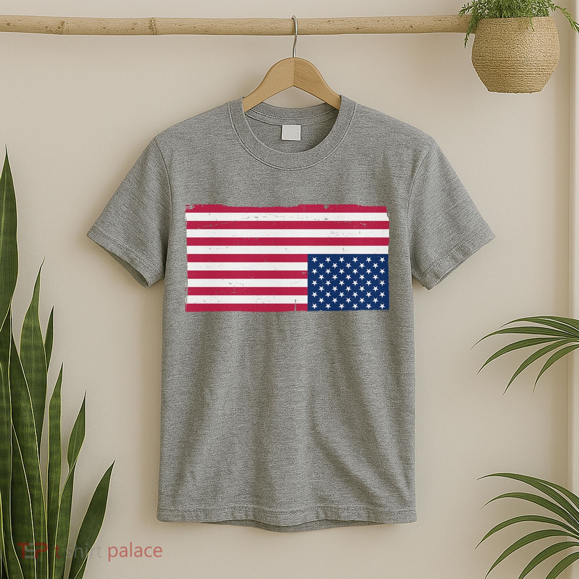 Upside Down American Flag Vintage T-Shirt