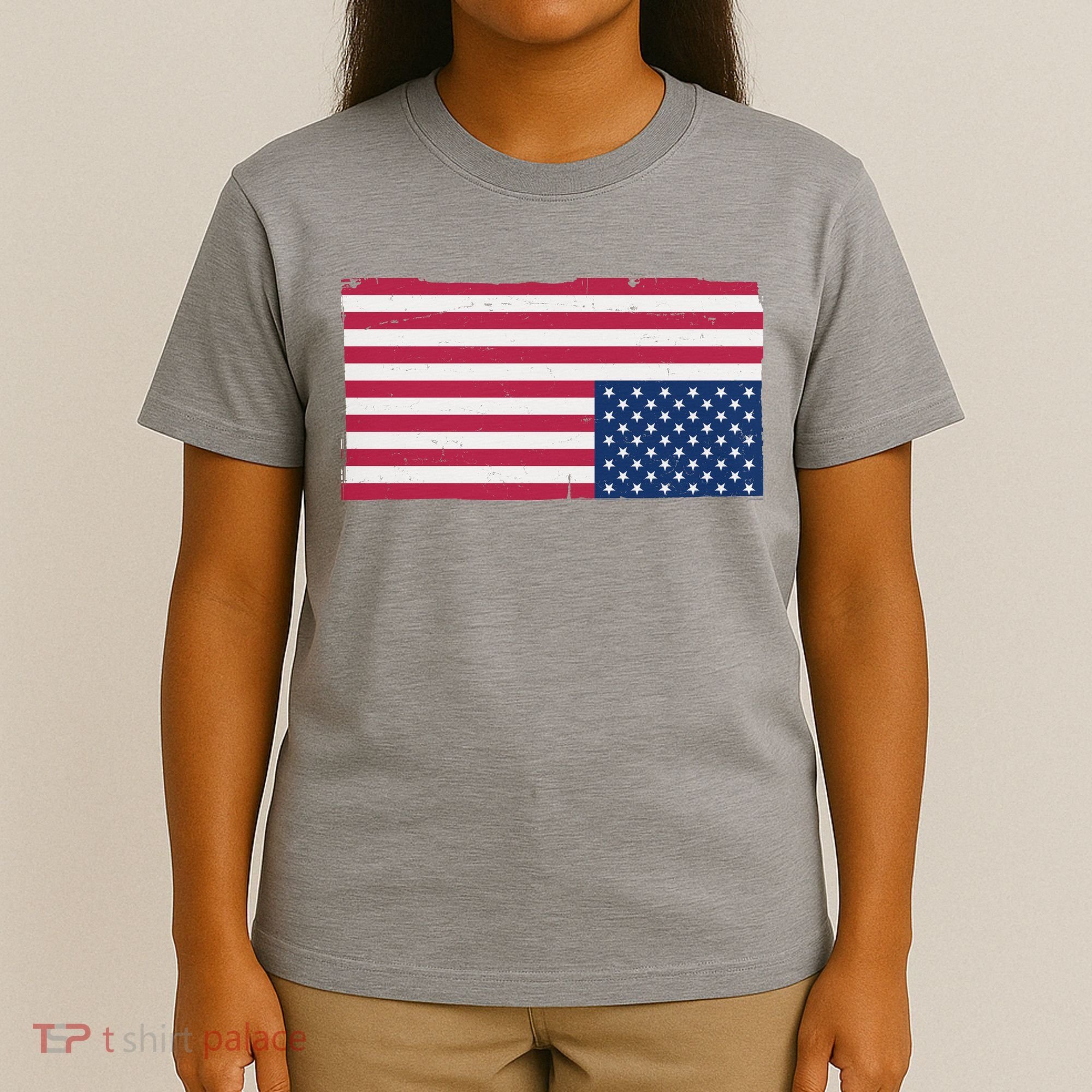 Upside Down American Flag Vintage T-Shirt