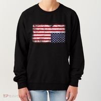 Upside Down American Flag Distress United States Usa Women's Sweatshirt thumb 0