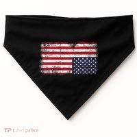 Upside Down American Flag Distress United States Usa USA-Made Doggie Bandana thumb 0