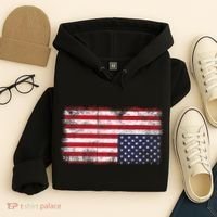 Upside Down American Flag Distress United States Usa Hoodie thumb 4