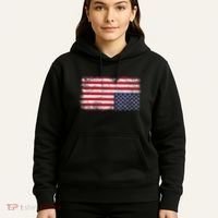 Upside Down American Flag Distress United States Usa Hoodie thumb 5