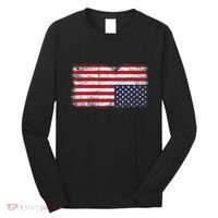 Upside Down American Flag Distress United States Usa Long Sleeve Shirt thumb 0