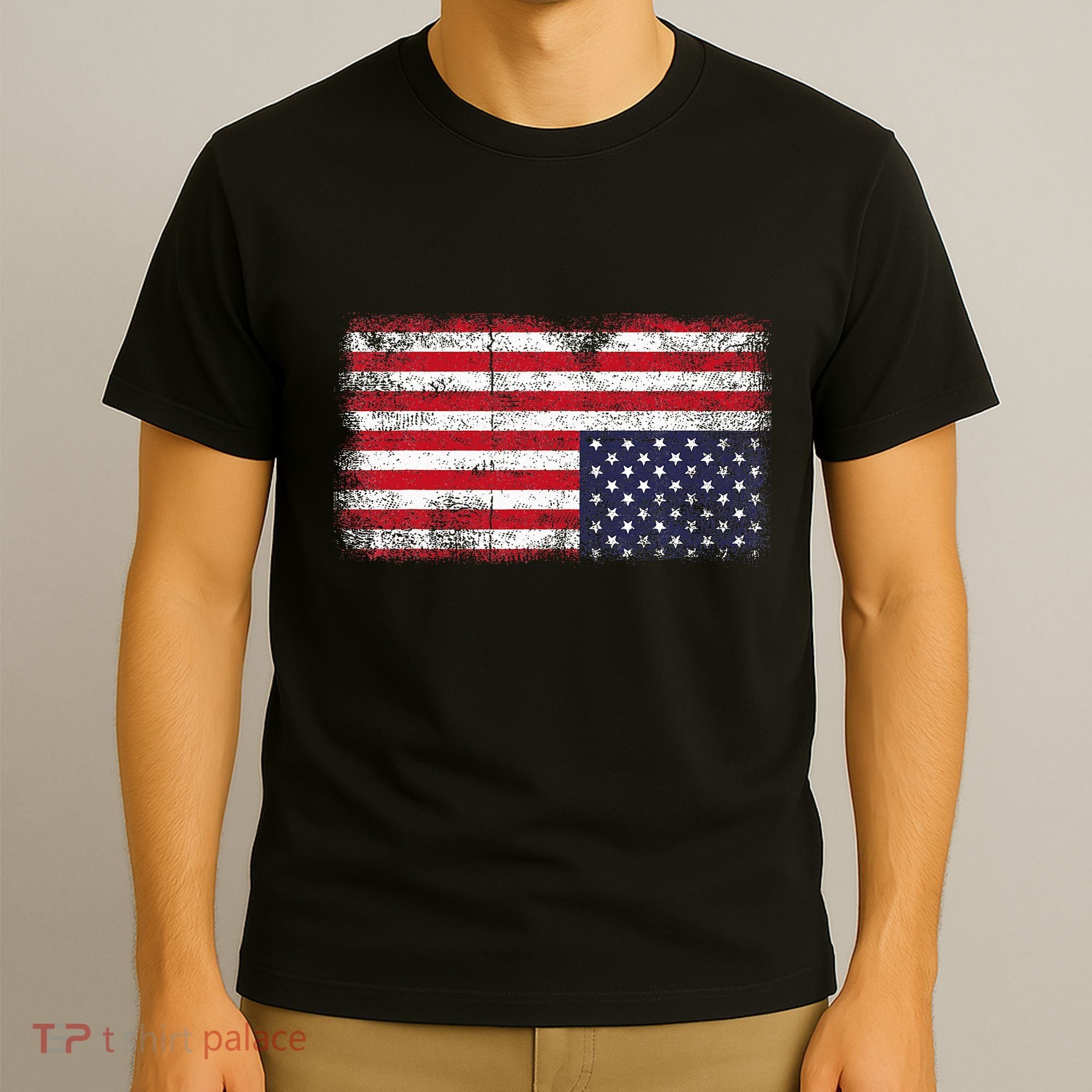 Upside Down American Flag Distress United States Usa T-Shirt