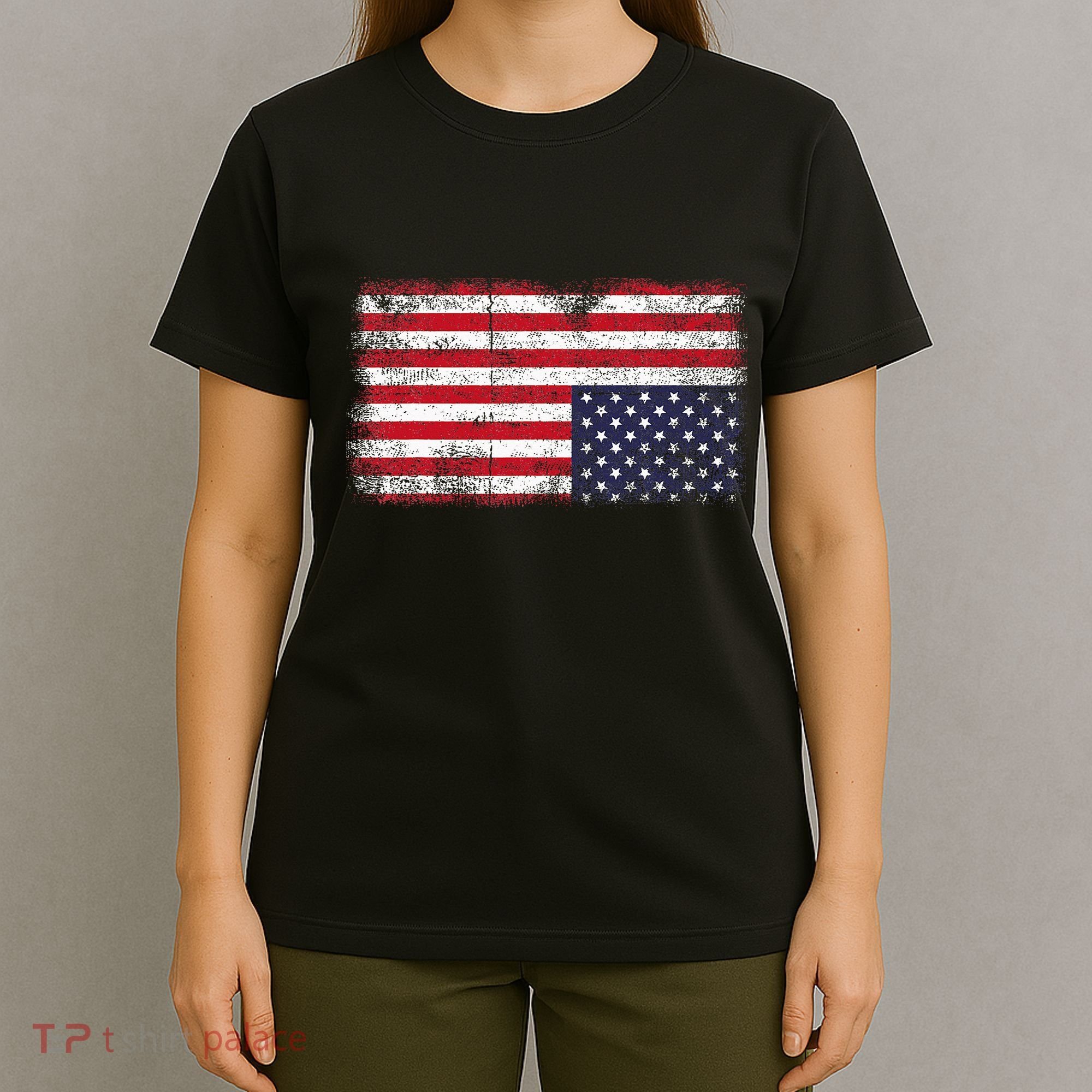 Upside Down American Flag Distress United States Usa T-Shirt