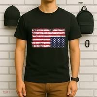 Upside Down American Flag Distress United States Usa T-Shirt thumb 6