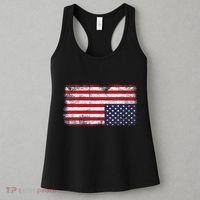 Upside Down American Flag Distress United States Usa Women's Tank Top thumb 3