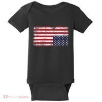Upside Down American Flag Distress United States Usa Baby Bodysuit thumb 0