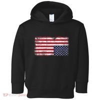 Upside Down American Flag Distress United States Usa Toddler Hoodie thumb 0