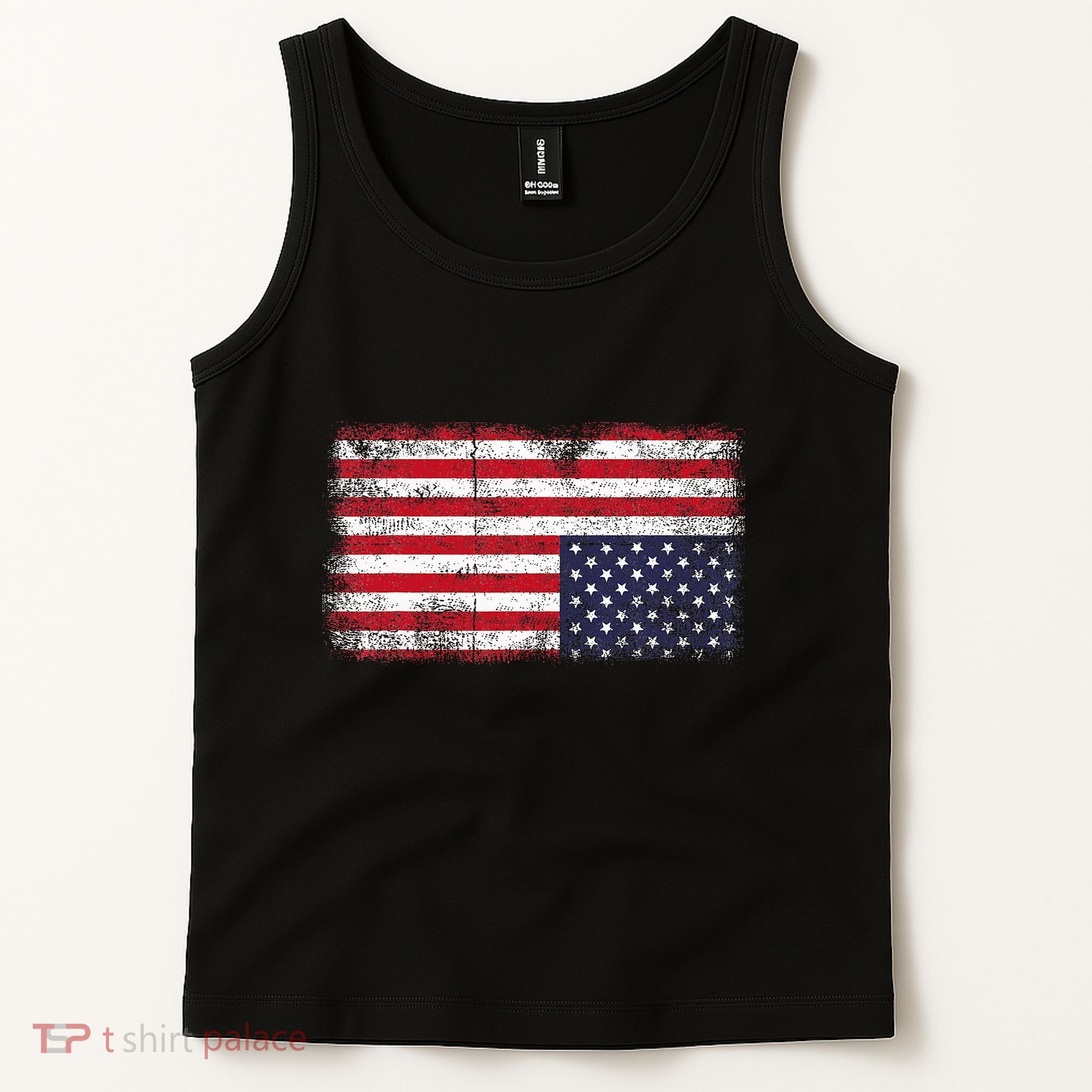 Upside Down American Flag Distress United States Usa Tank Top