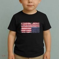 Upside Down American Flag Distress United States Usa Toddler T-Shirt thumb 2