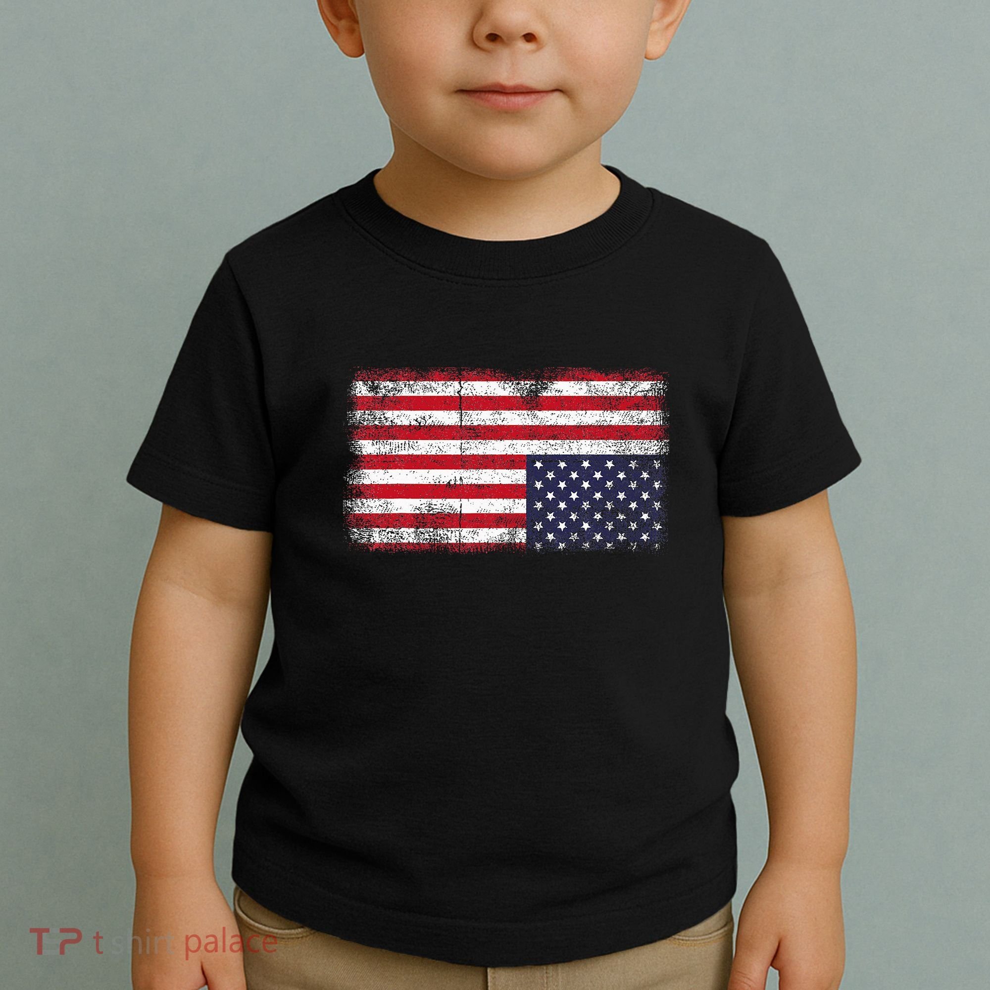 Upside Down American Flag Distress United States Usa Toddler T-Shirt