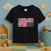 Upside Down American Flag Distress United States Usa Toddler T-Shirt thumb 3