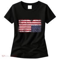 Upside Down American Flag Distress United States Usa Women's T-Shirt thumb 0