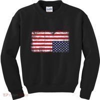 Upside Down American Flag Distress United States Usa Kids Sweatshirt thumb 0