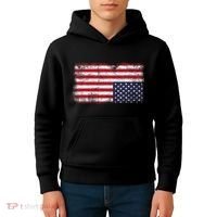 Upside Down American Flag Distress United States Usa Kids Hoodie thumb 4