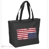 Upside Down American Flag Distress United States Usa Tote Bag thumb 2