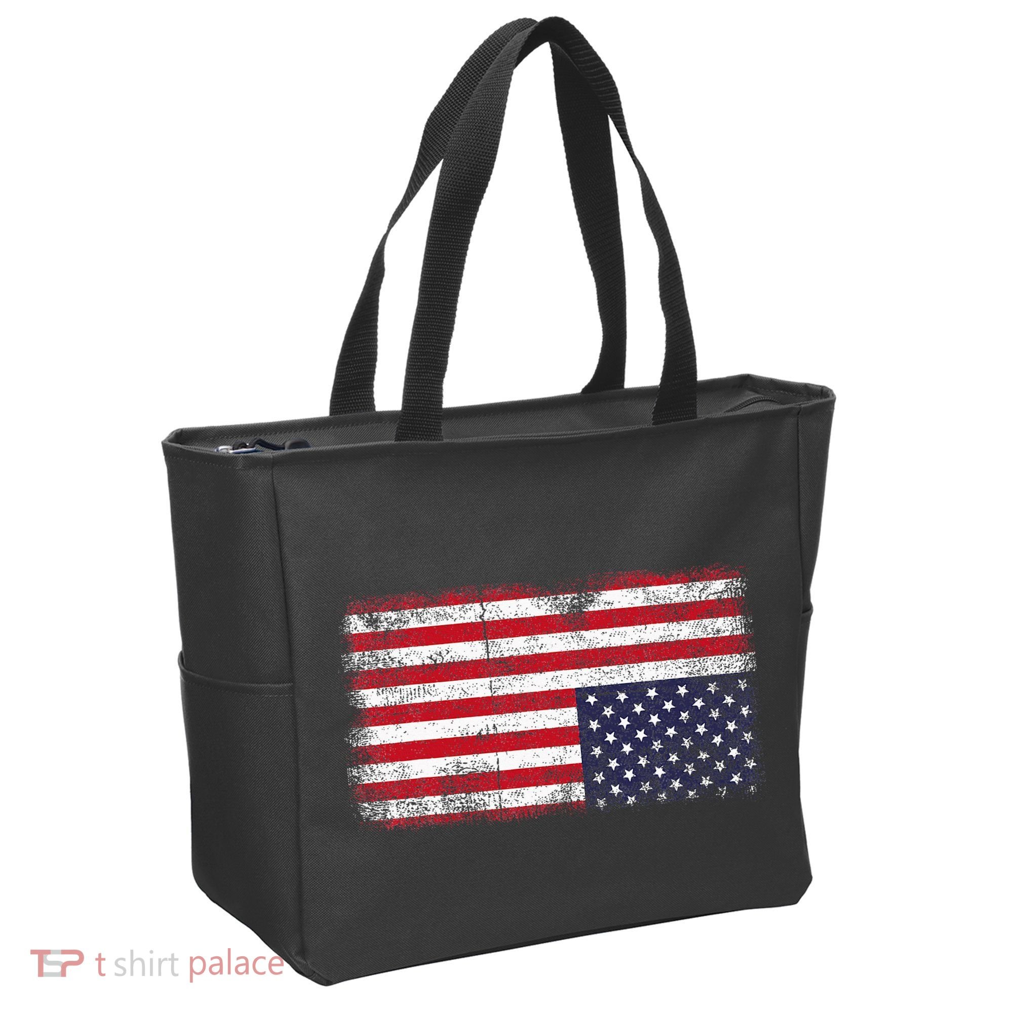 Upside Down American Flag Distress United States Usa Tote Bag