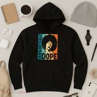 Unapologetically Dope Afro African  American Black  Hoodie thumb 3