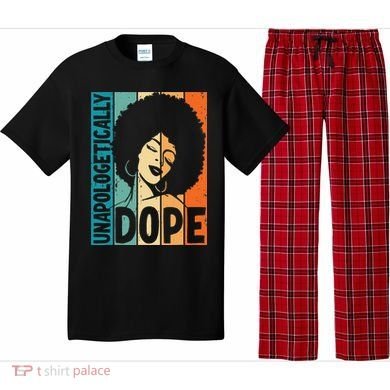 Unapologetically Dope Afro African  American Black  Pajama Set